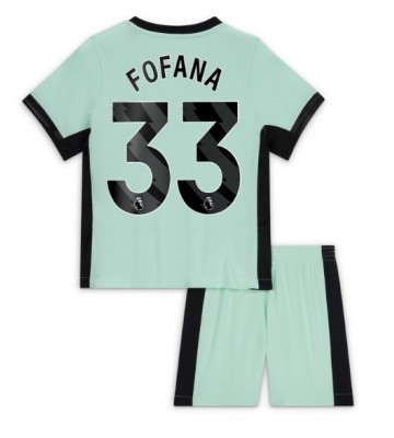 Chelsea Wesley Fofana #33 Tercera Equipación Niños 2023-24 Manga Corta (+ Pantalones cortos)